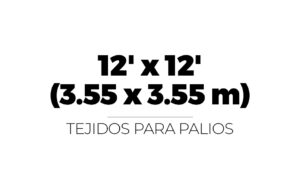 12' x 12' (3.55 x 3.55 m)