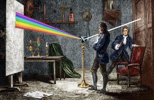 Isaac Newton y el espectro de color