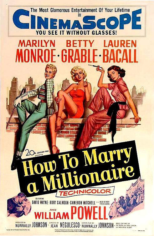 Cartel de "Cómo casarse con un millonario"