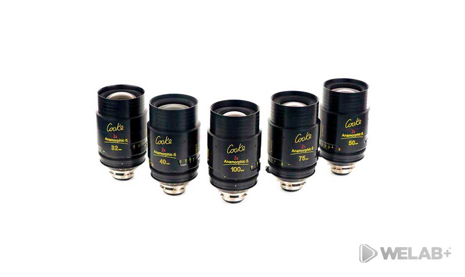ALQUILER SET x5 LENTES COOKE ANAMORPHIC/i (32,40,50,75,100 mm) WELABPLUS 2