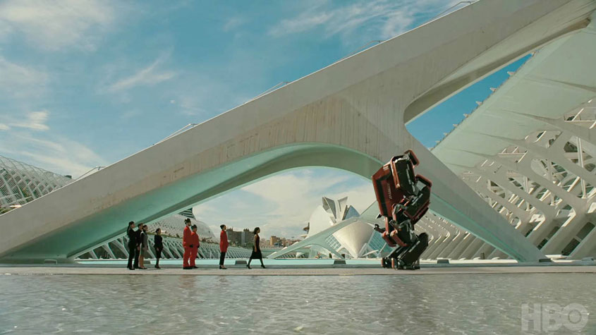 Fotograma de la tercera temporada de "Westworld", localizada en Valencia