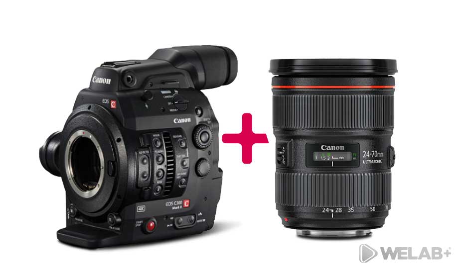 ALQUILER PACK CANON C300 MKII + CANON 24-70 mm f2.8 L II USM WELABPLUS 2