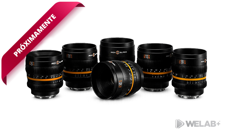 ALQUILER SET x6 LENTES AIR IRON GLASS (20,28,37,58,85,105 mm) WELABPLUS